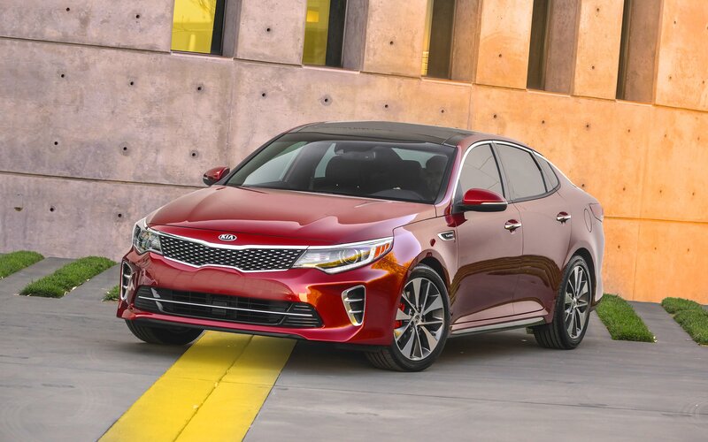 Red Kia Sedan