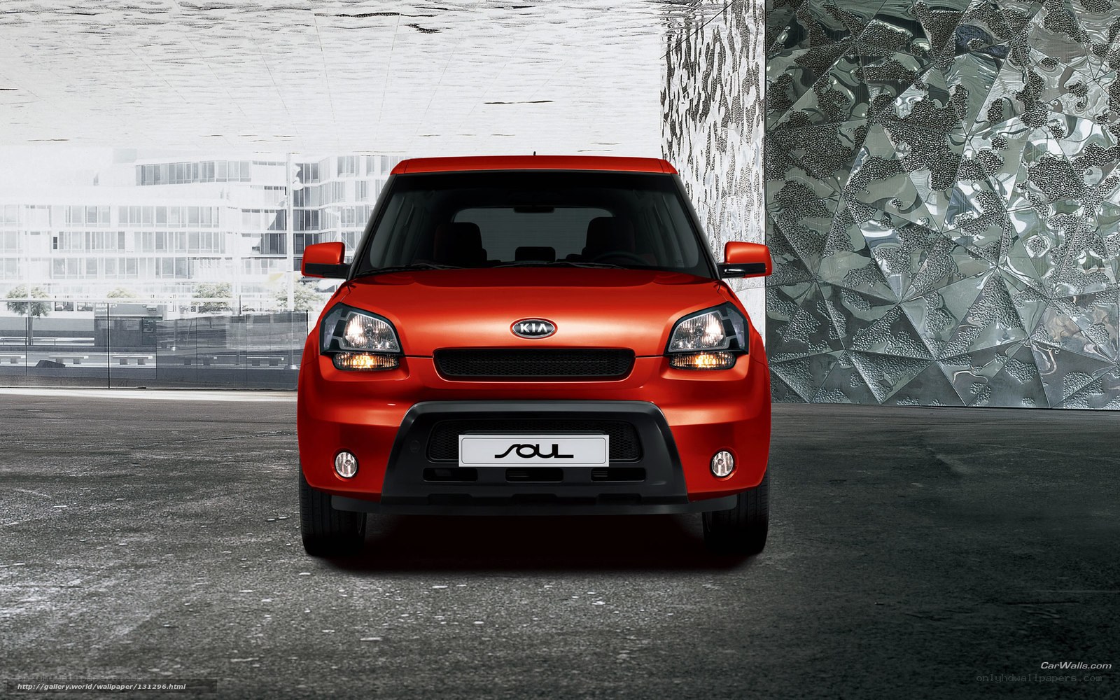 Red Kia Soul car