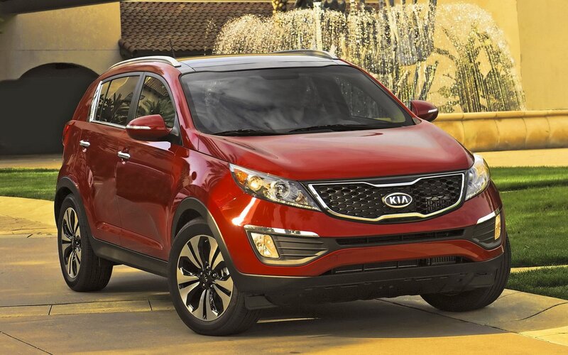 Red Kia Sportage SUV