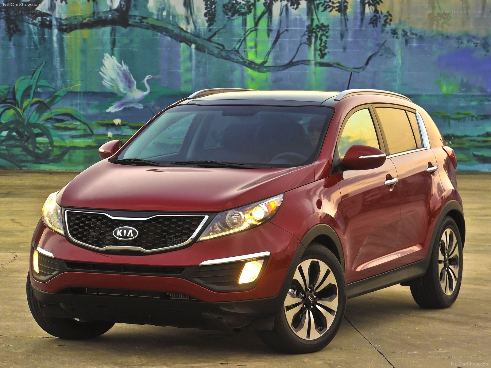 Red Kia Sportage SUV