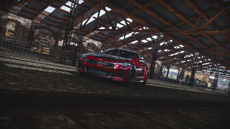 Red Kia Stinger Car