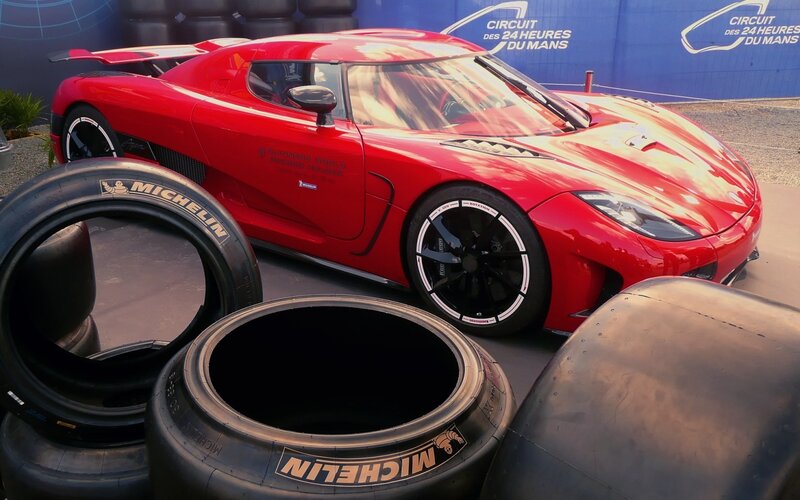 Red Koenigsegg at Le Mans