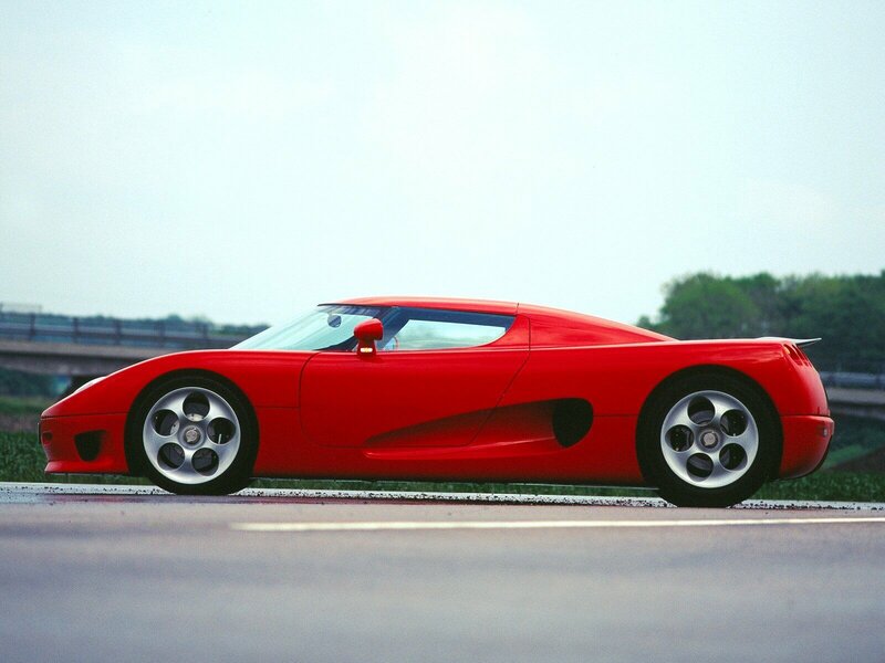 Red Koenigsegg sports car