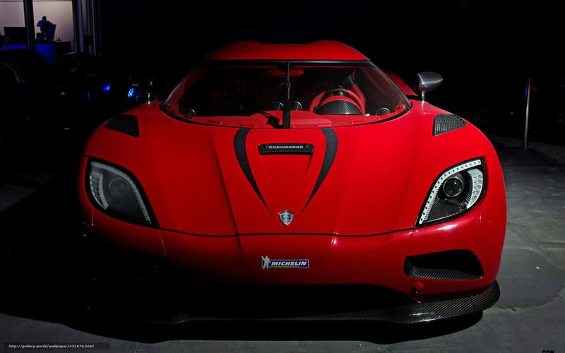 Red Koenigsegg sports car