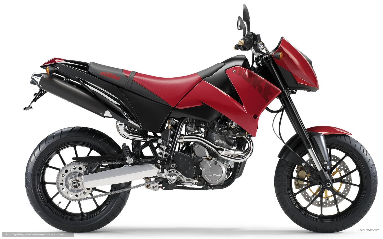 red ktm motorcycle