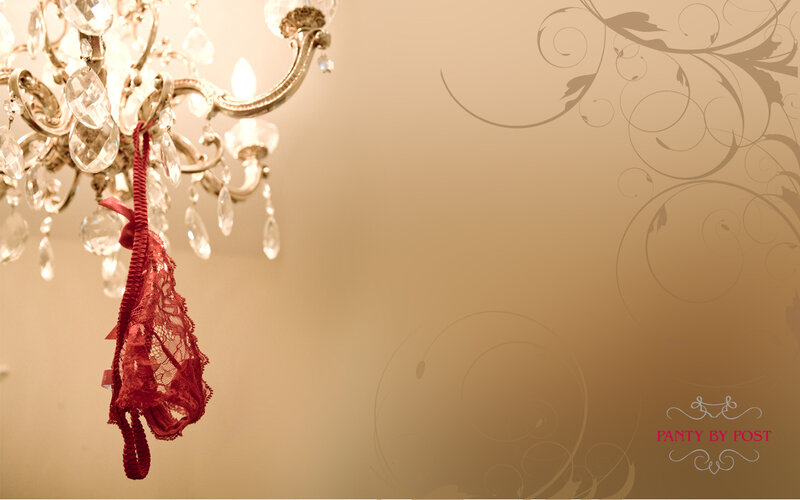 Red Lace Underwear — Beige