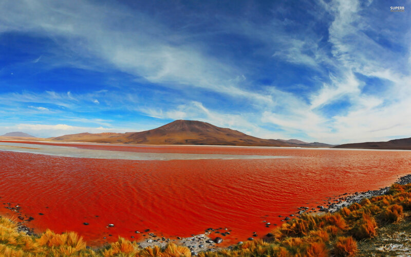 Red Lake in Desert