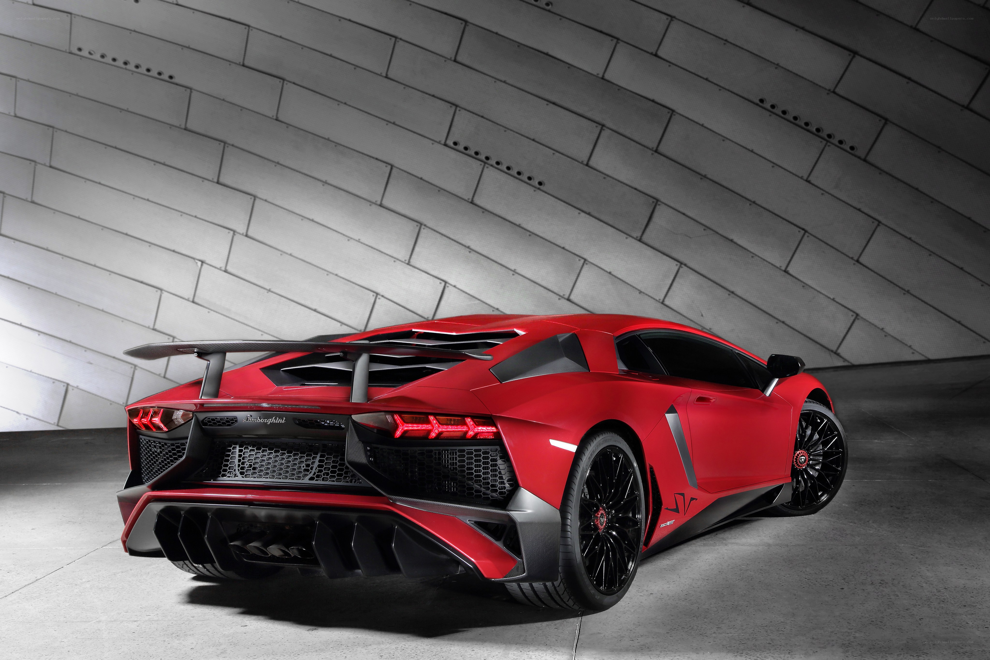 Red Lamborghini Aventador