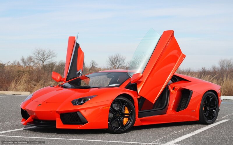 Red Lamborghini Aventador