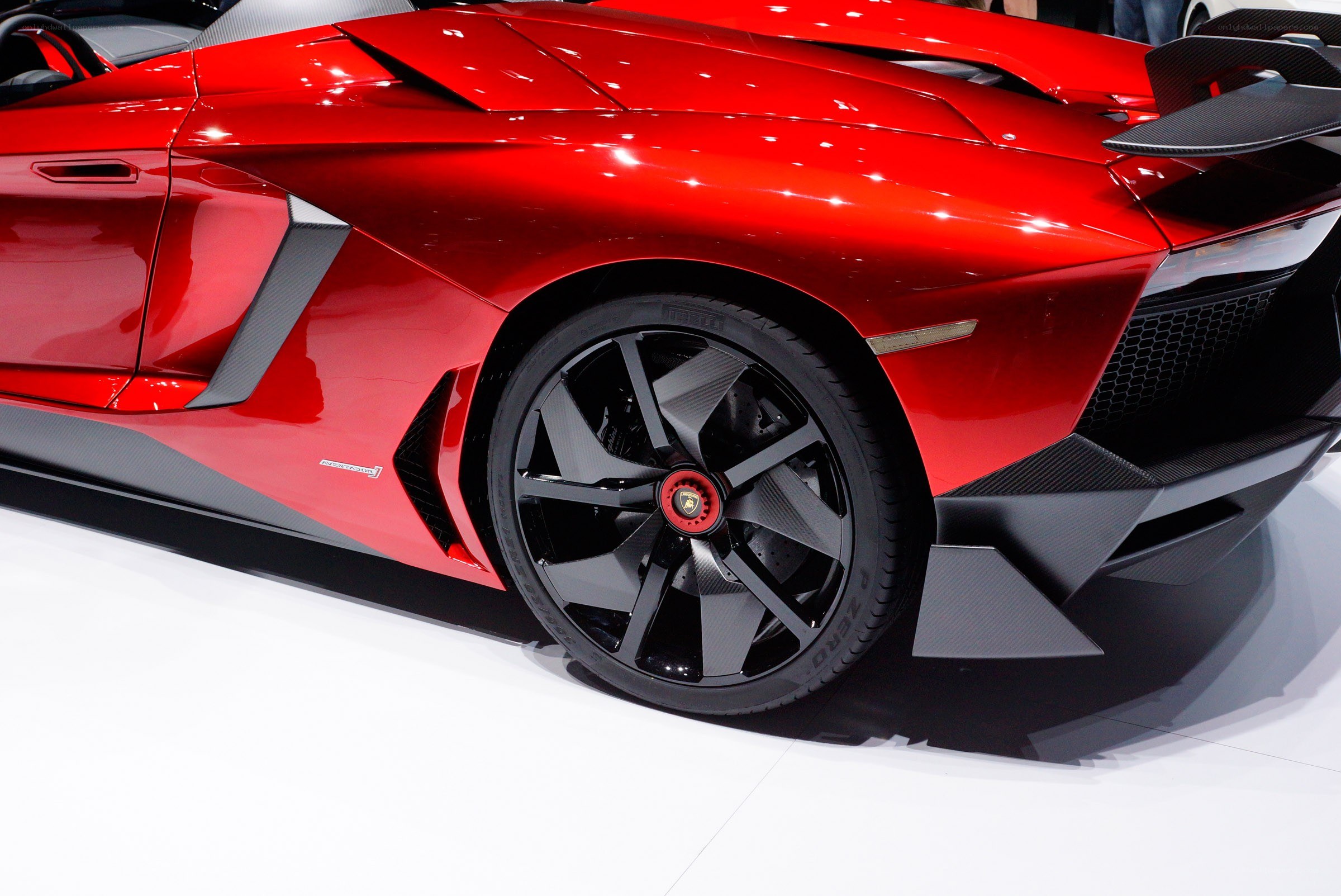 Red Lamborghini Aventador