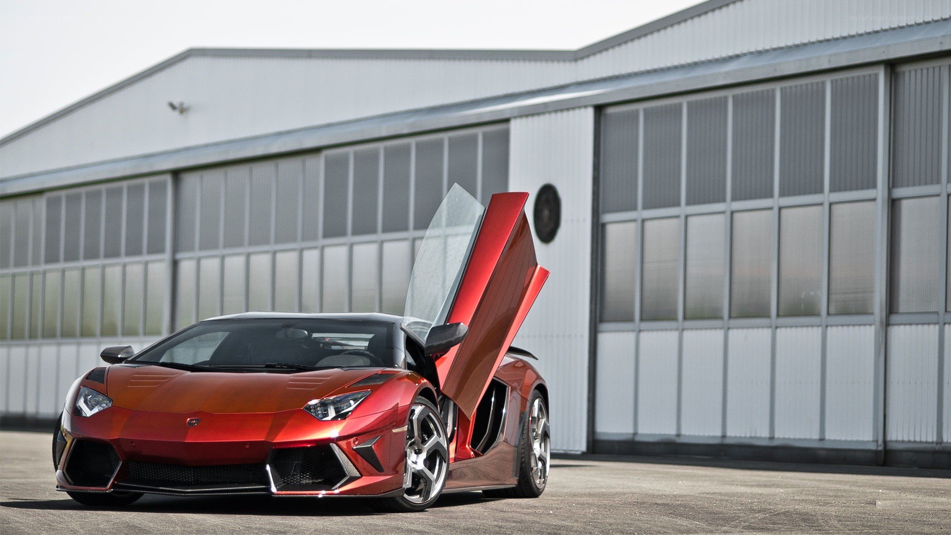 Red Lamborghini Aventador