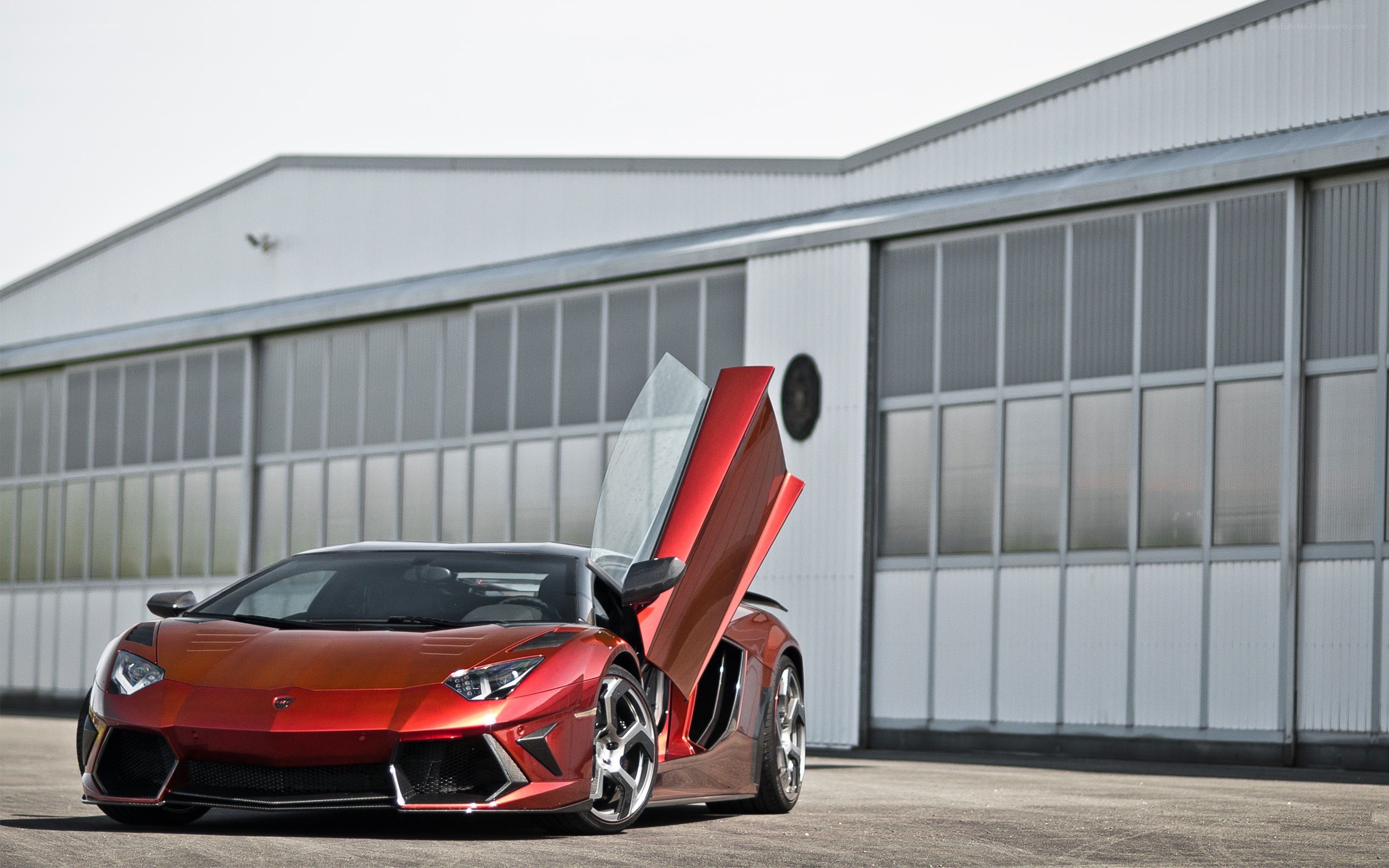 Red Lamborghini Aventador
