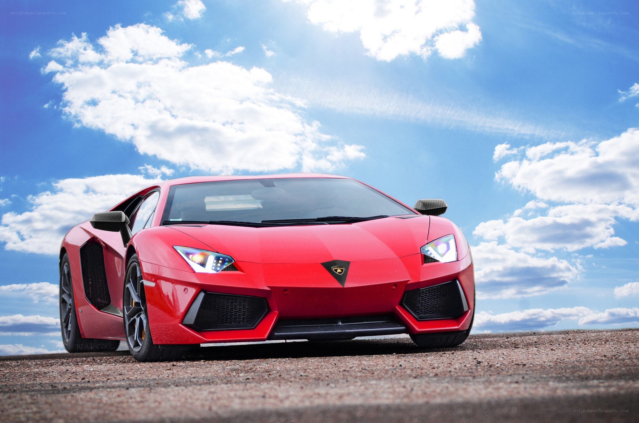 Red Lamborghini Aventador