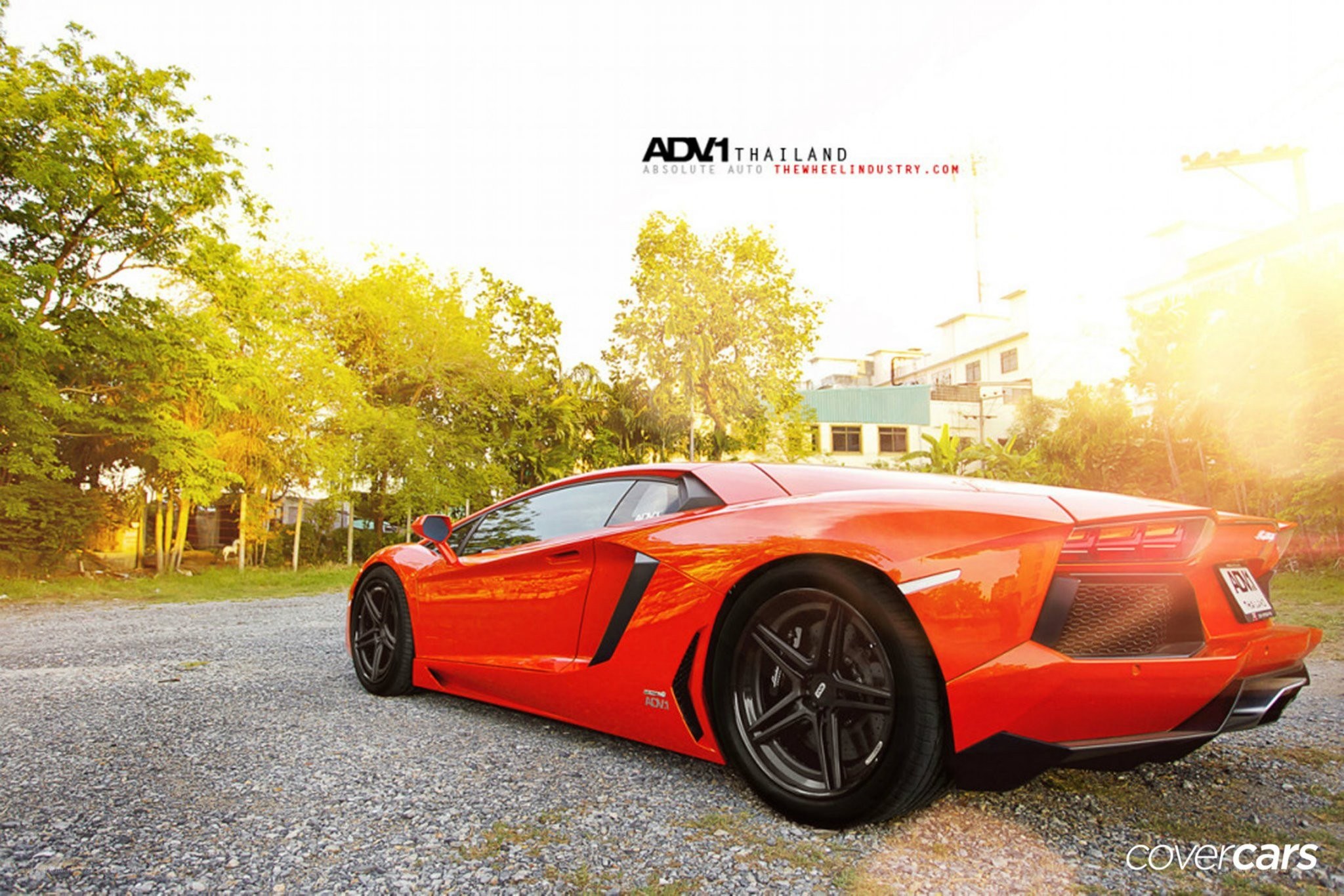 Red Lamborghini Aventador