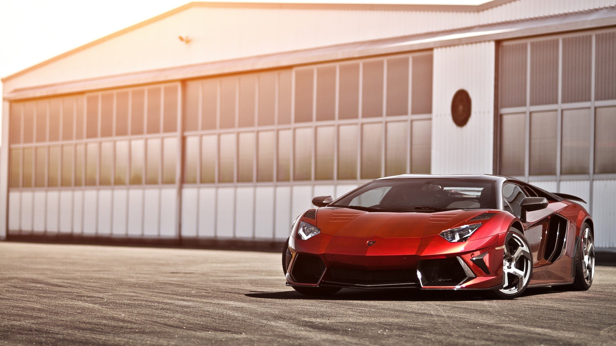 Red Lamborghini Aventador
