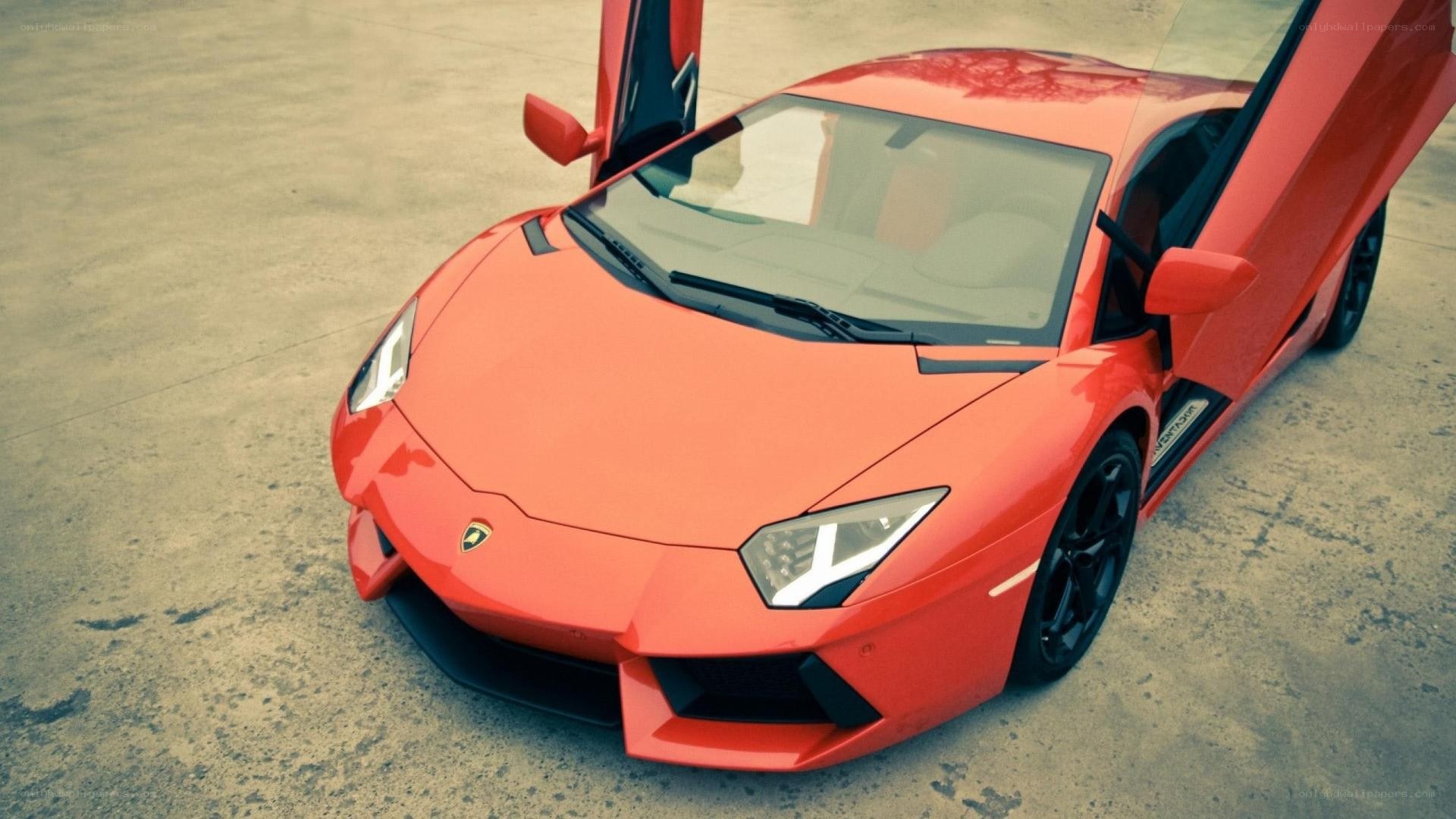 Red Lamborghini Aventador