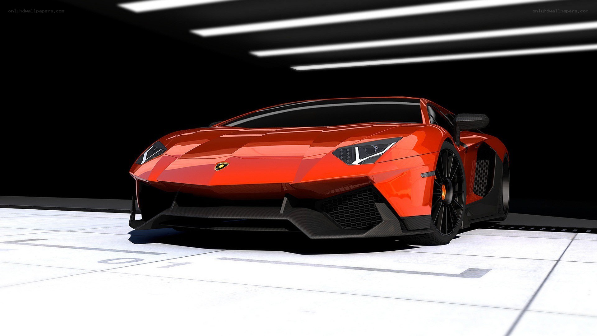 Red Lamborghini Aventador