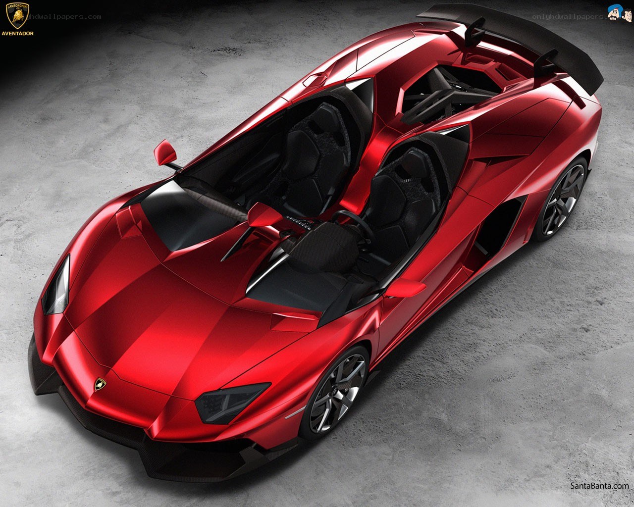 Red Lamborghini Aventador