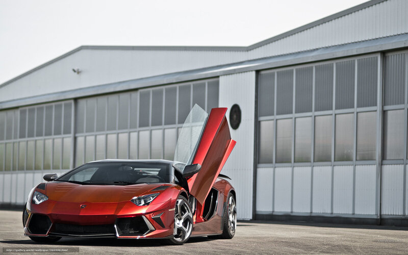 Red Lamborghini Aventador