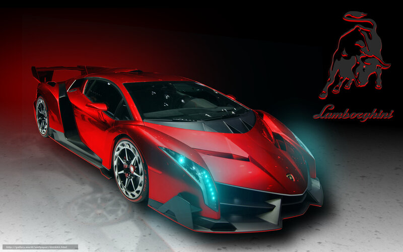 Red Lamborghini Aventador — Dramatic, 3d Render, Bull Logo