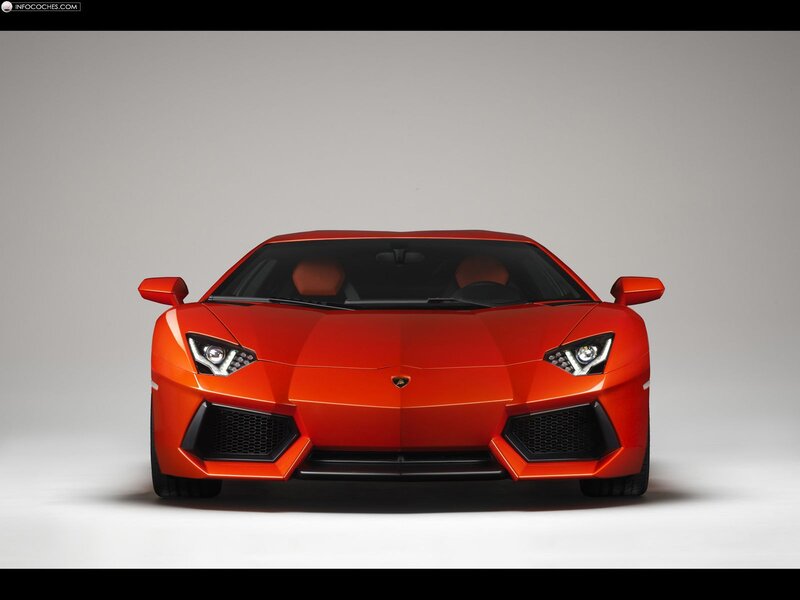 Red Lamborghini Aventador — Dramatic, Photograph, Car, Headlights, Grille, Black, White