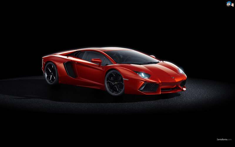 Red Lamborghini Aventador — Dramatic, Photograph, Car, Headlights