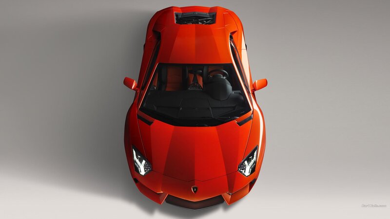 Red Lamborghini Aventador — Dramatic, Photograph, Car, Interior