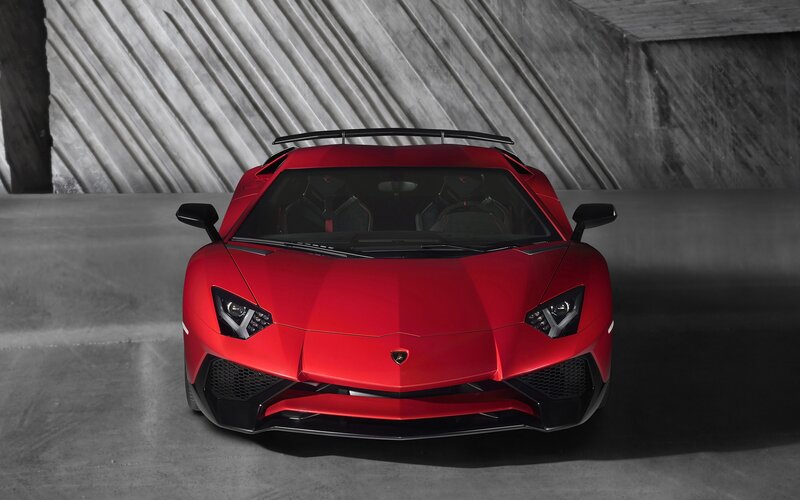 Red Lamborghini Aventador — Dramatic, Photograph, Car, Ramp