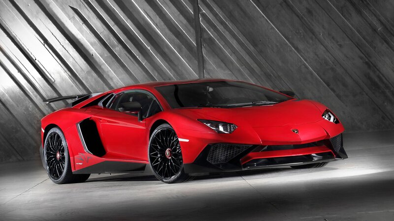 Red Lamborghini Aventador — Dramatic, Photograph, Car, Tire