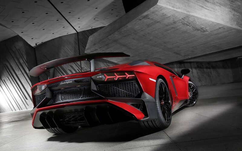 Red Lamborghini Aventador — Dramatic, Photograph, Car, Tunnel, Tail Light