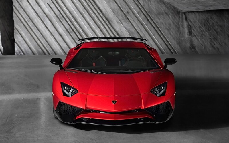 Red Lamborghini Aventador — Dramatic, Photograph, Car, Wall, Tunnel