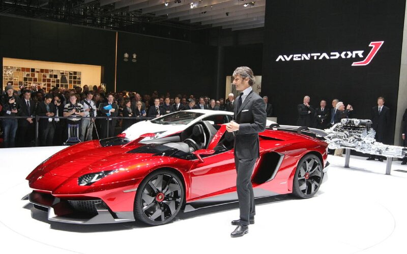 Red Lamborghini Aventador J — Formal