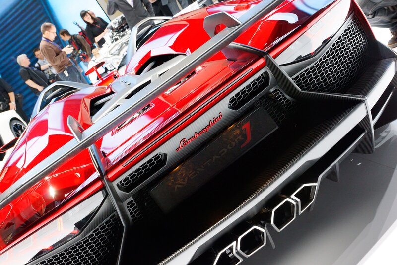 Red Lamborghini Aventador J