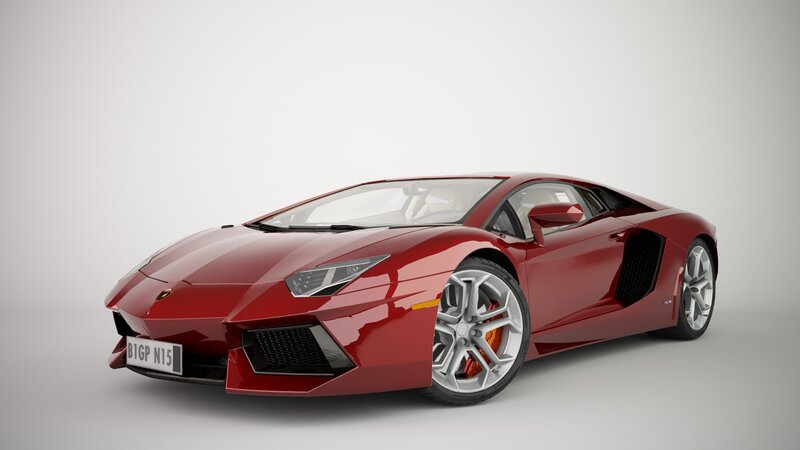Red Lamborghini Aventador — Neutral, 3d Render