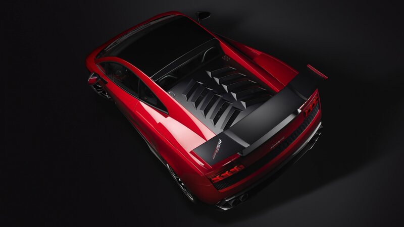 Red Lamborghini Car — Dramatic