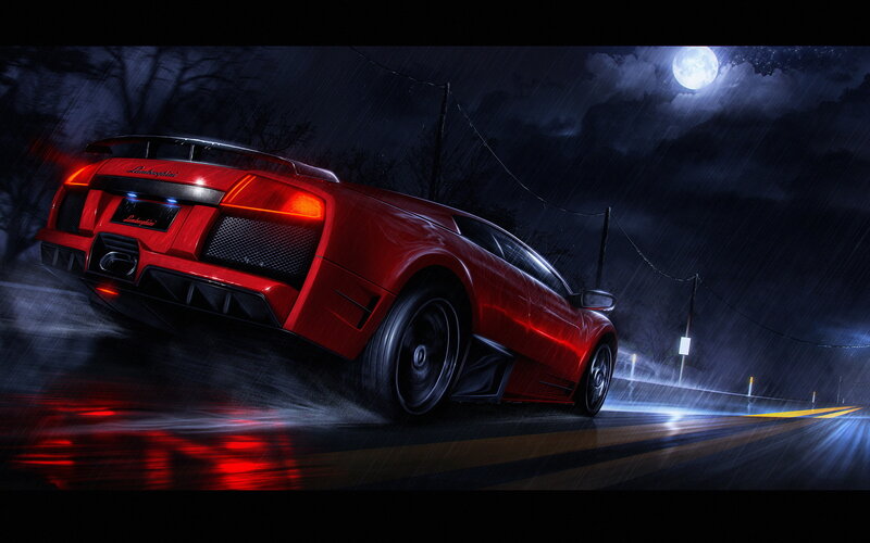 Red Lamborghini Car
