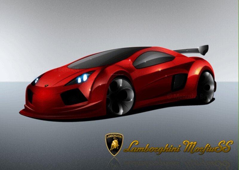 Red Lamborghini concept car