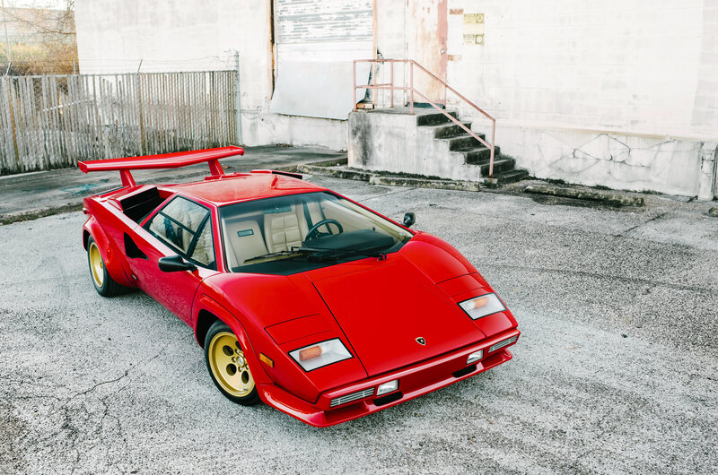 Red Lamborghini Countach — Industrial