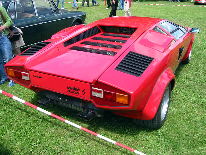 Red Lamborghini Countach — Outdoor