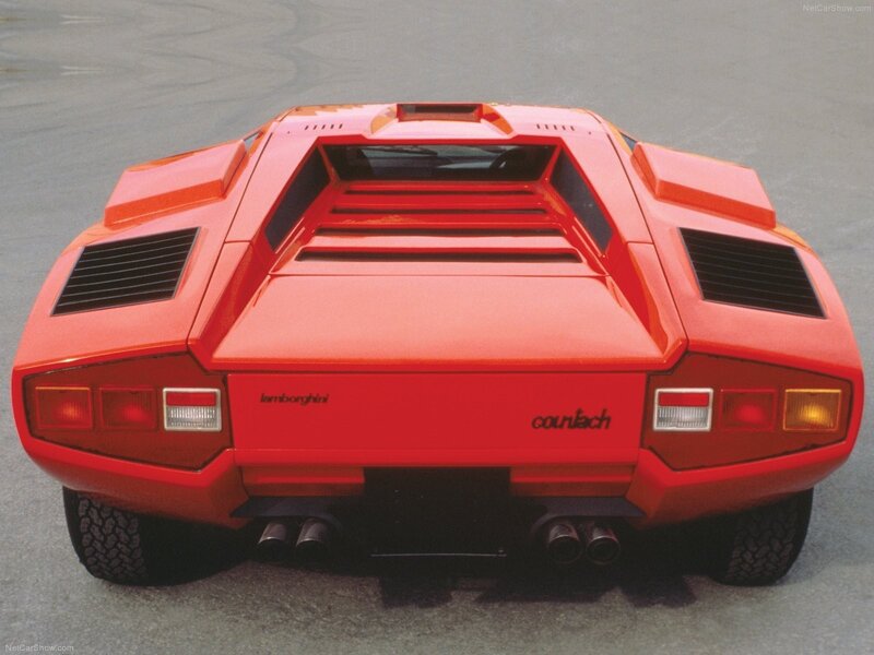 Red Lamborghini Countach — Static, Photograph
