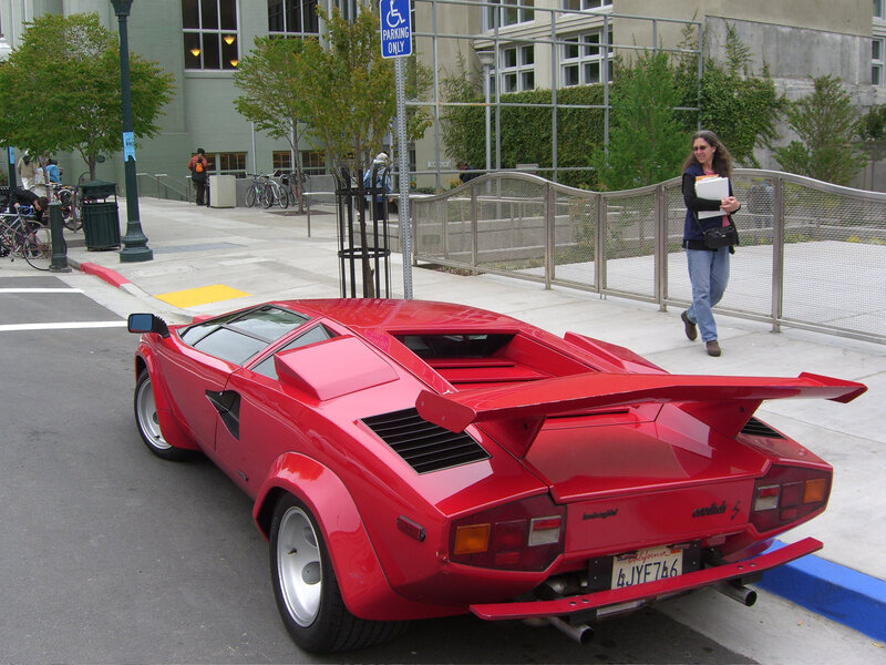 Red Lamborghini Countach — Urban