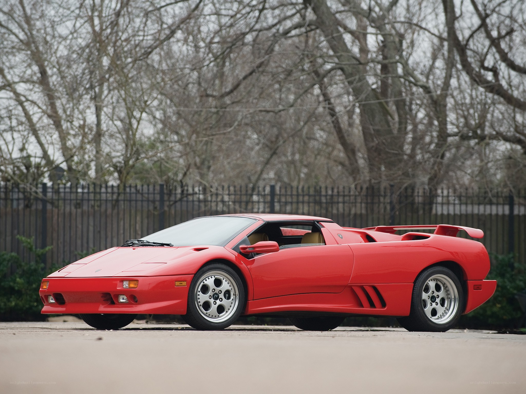Red Lamborghini Diablo sports car