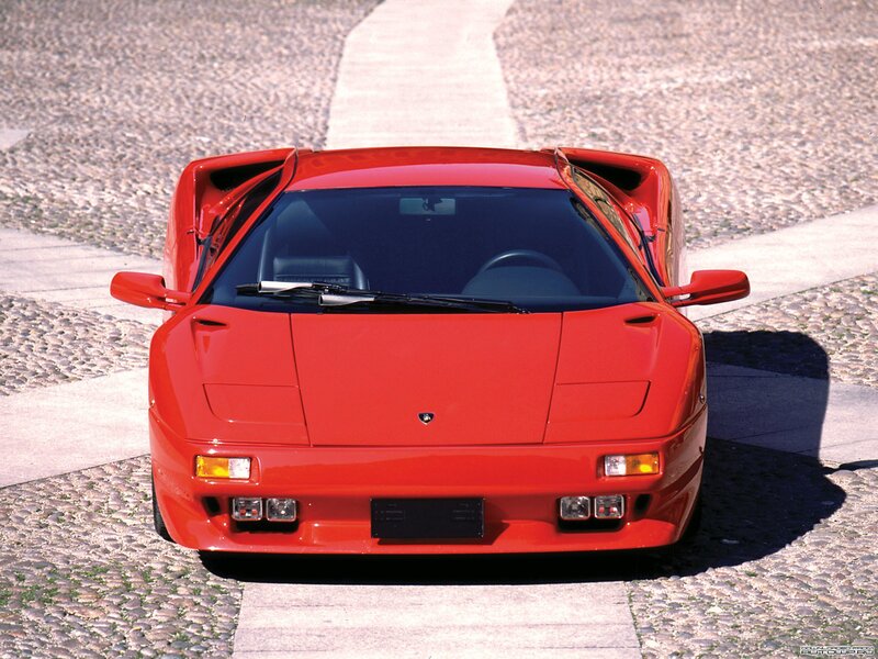 Red Lamborghini Diablo sports car