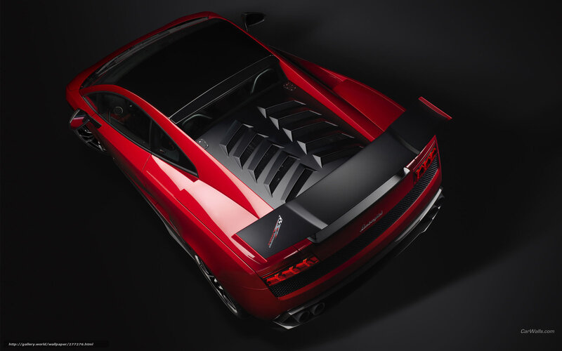 Red Lamborghini Gallardo — Dramatic, Photograph, Car, Engine Cover