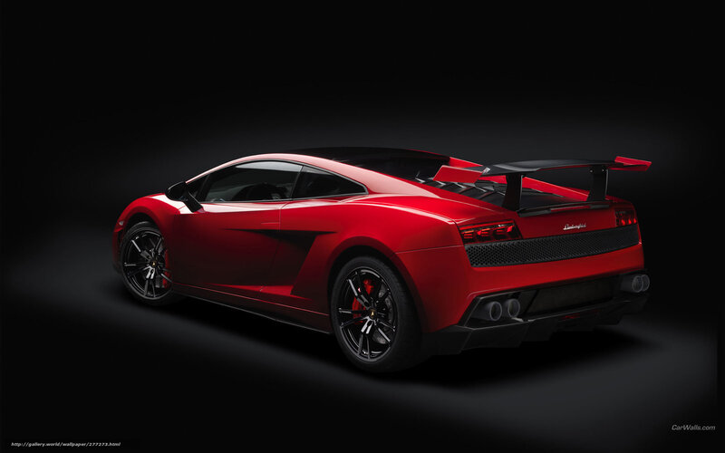 Red Lamborghini Gallardo — Dramatic, Photograph, Car, Rear Wing, Exhaust