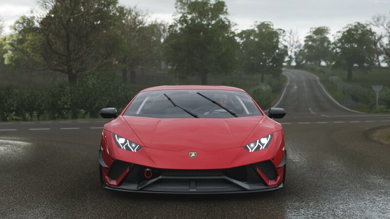 Red Lamborghini Huracan — Calm