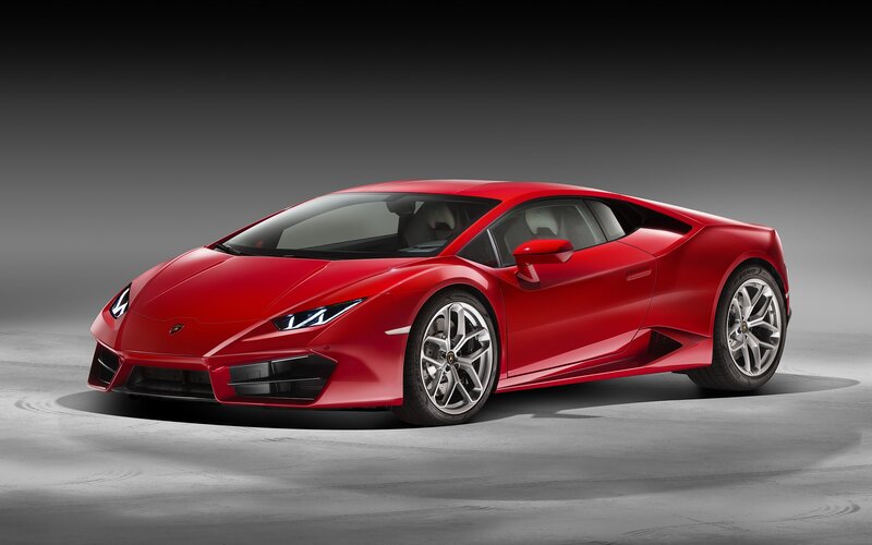 Red Lamborghini Huracan — Dramatic, Photograph