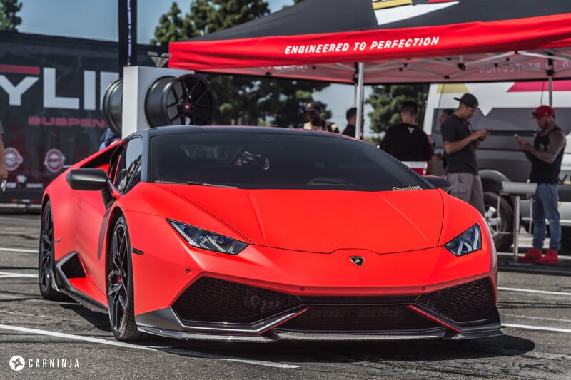 Red Lamborghini Huracan — Outdoor