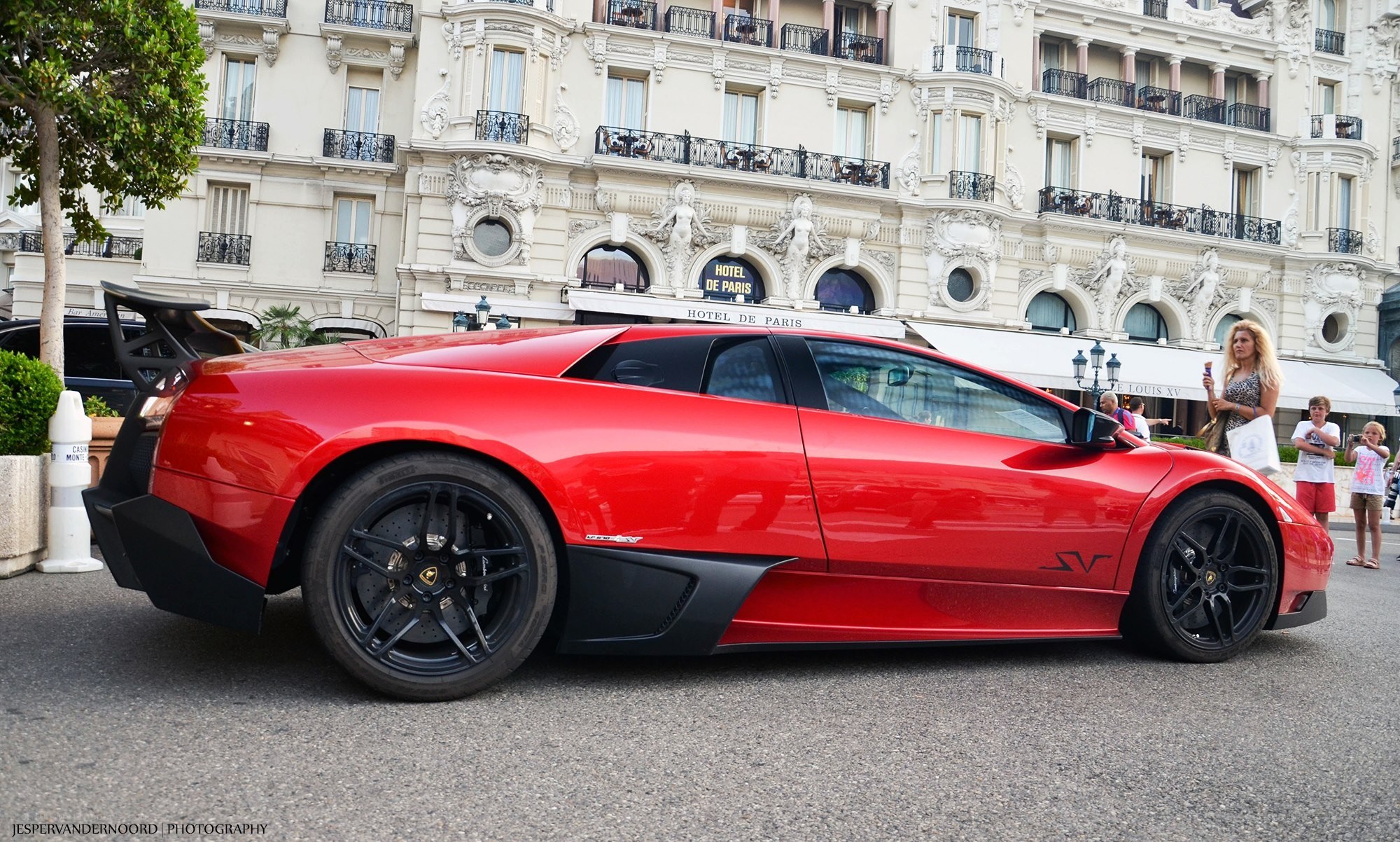 Red Lamborghini in Monaco