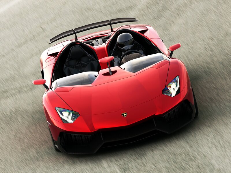 Red Lamborghini sports car